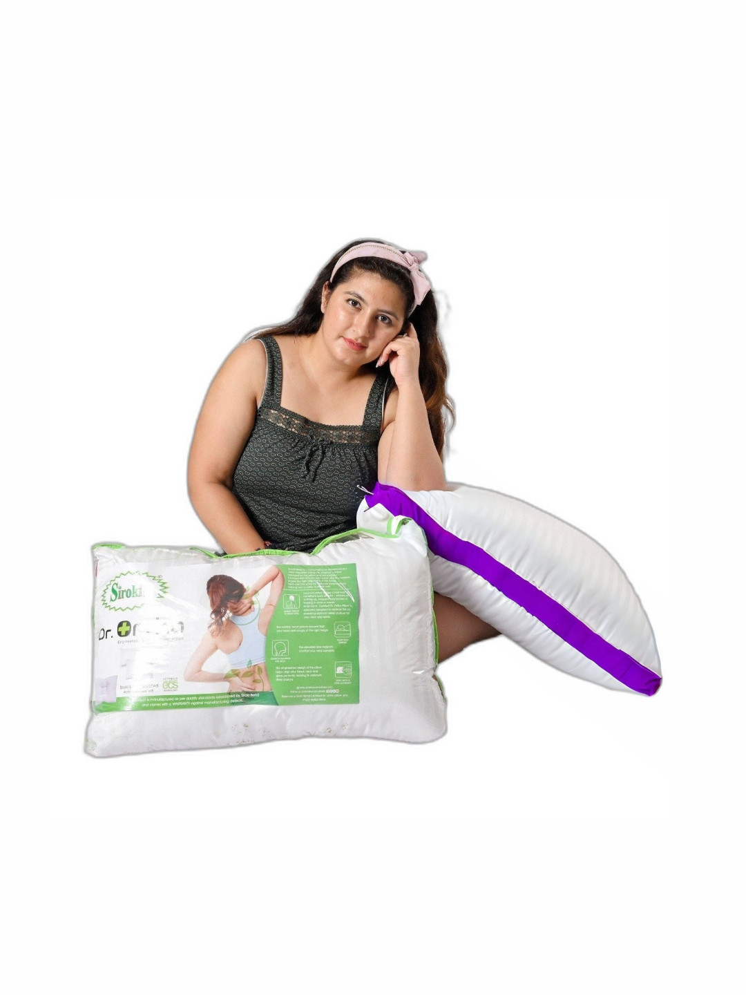 Siroki Bond White Solid Polyester Breathable Set of 2 Medium Fibre Sleep Pillow-40.6 x 60.9 x 15 cm