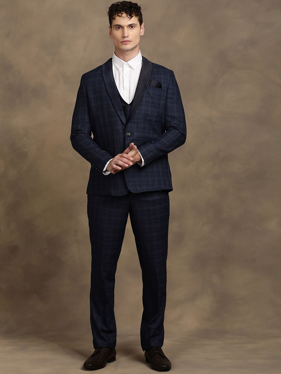 Turtle Checked Three Piece Suit