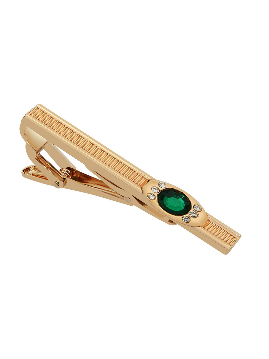 Curren Men Gold Real Stones Studded Tie Pin Statement Brooch