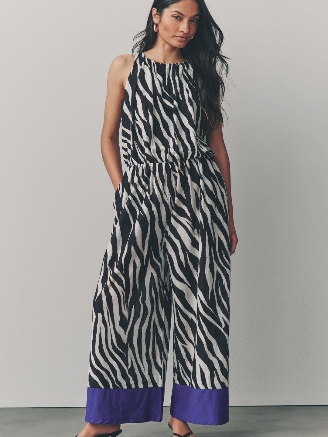 NEXT Printed Wide Leg Basic Jumpsuit