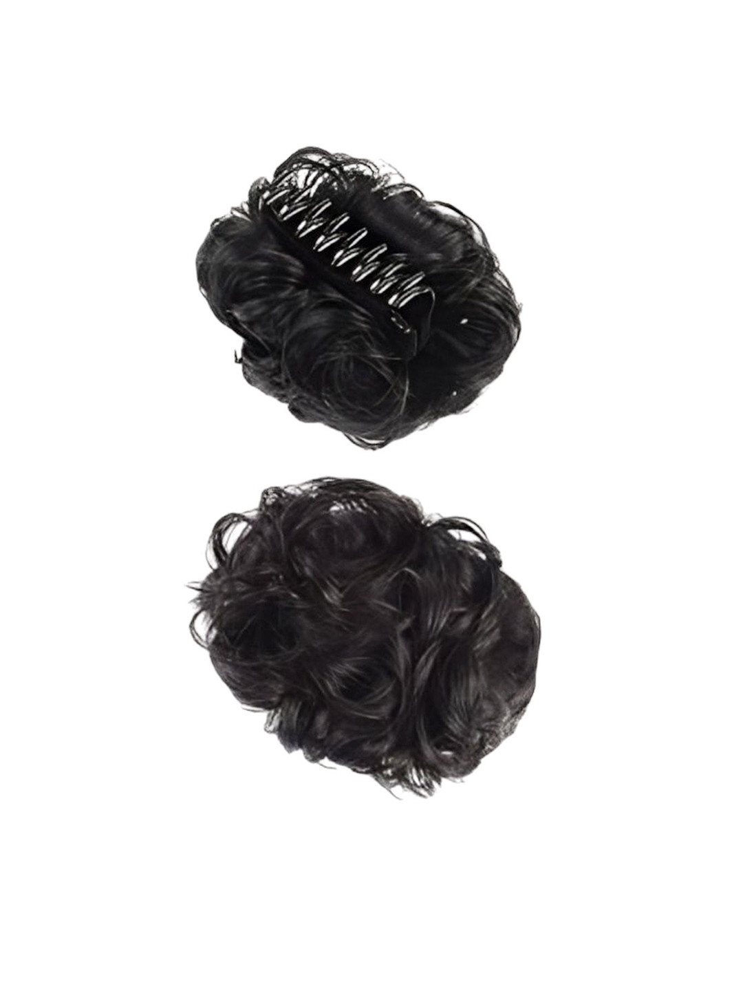 VIEWS Clip In Clurly Bun Hair Extension- Black- 7 Inch