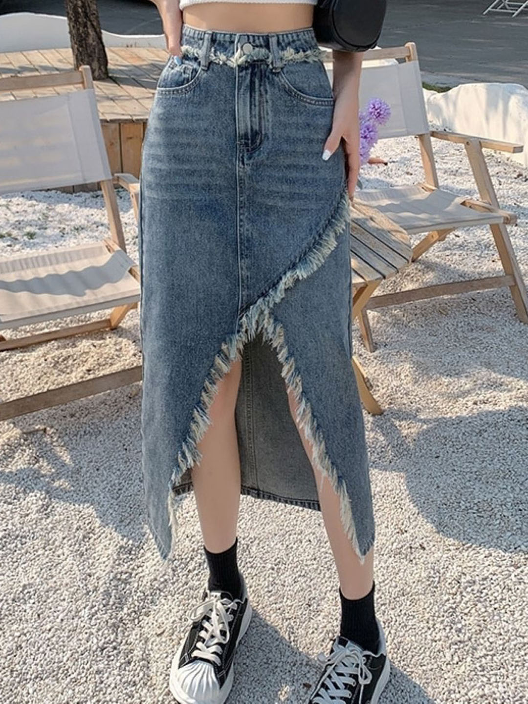 KPOP Straight Midi Skirt