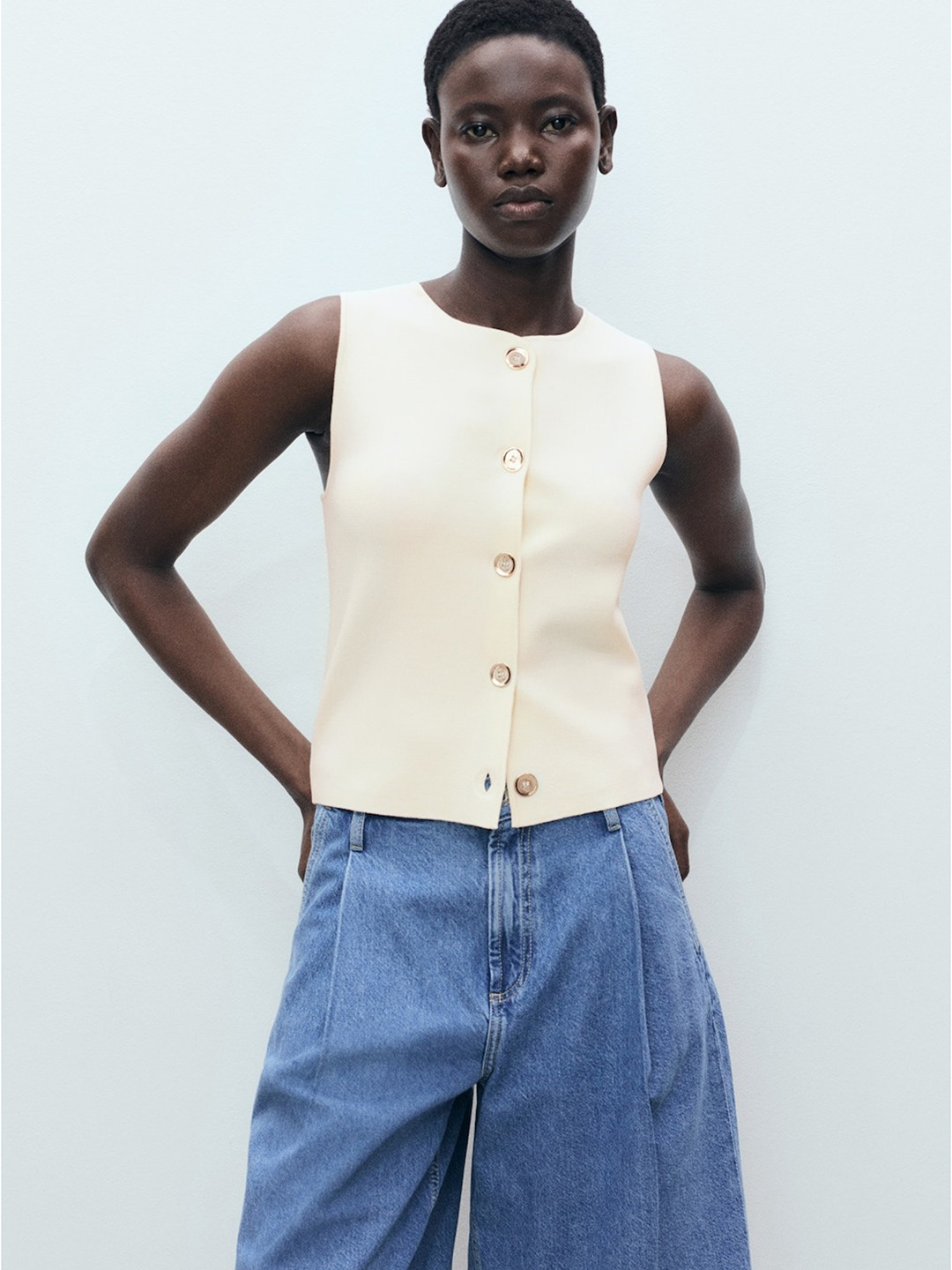 MANGO Solid Vest Top