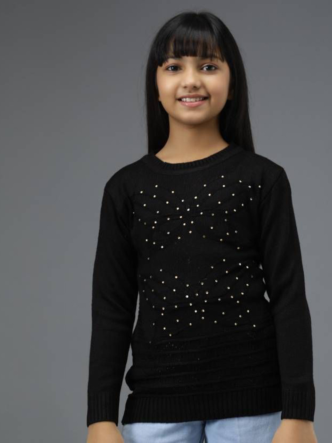 Anixa Girl's Woollen Sweater Vest