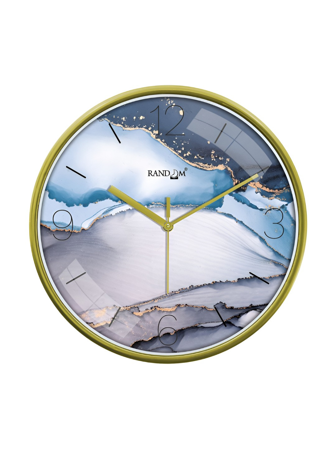 RANDOM White Plastic Silent Clock Round Battery Analogue Wall Clock-30.5cm