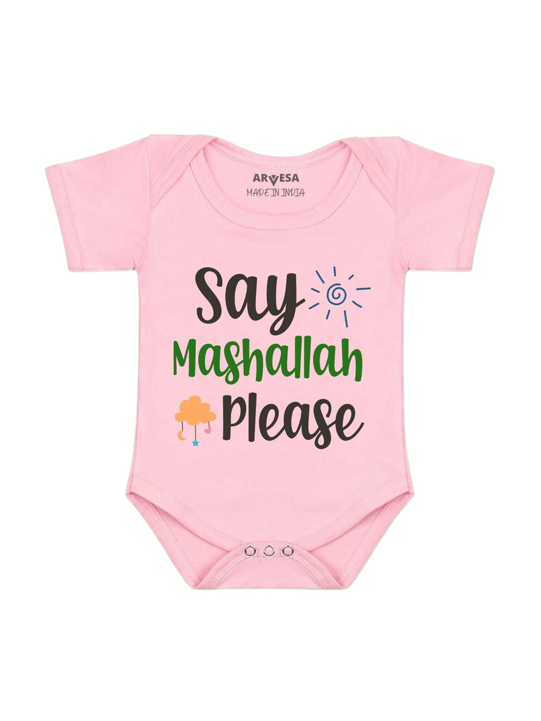 Arvesa Say Mashallah Please Printed Bodysuit