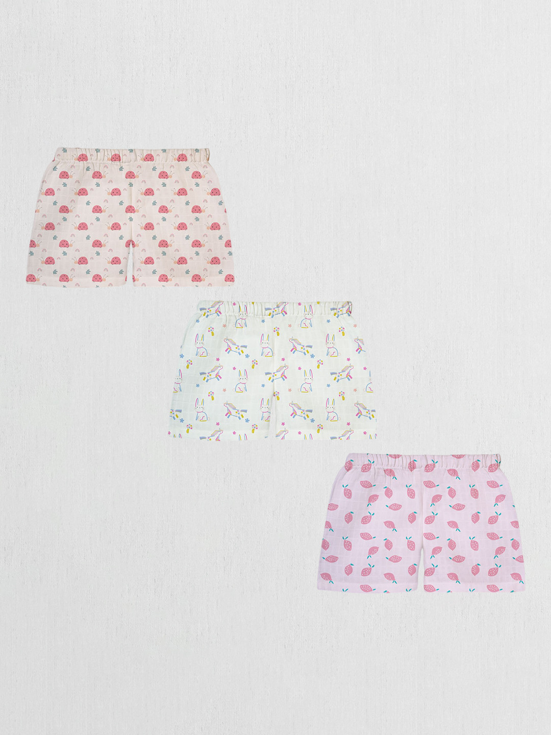 1st Step Boys Pack of 3 Printed Shorts