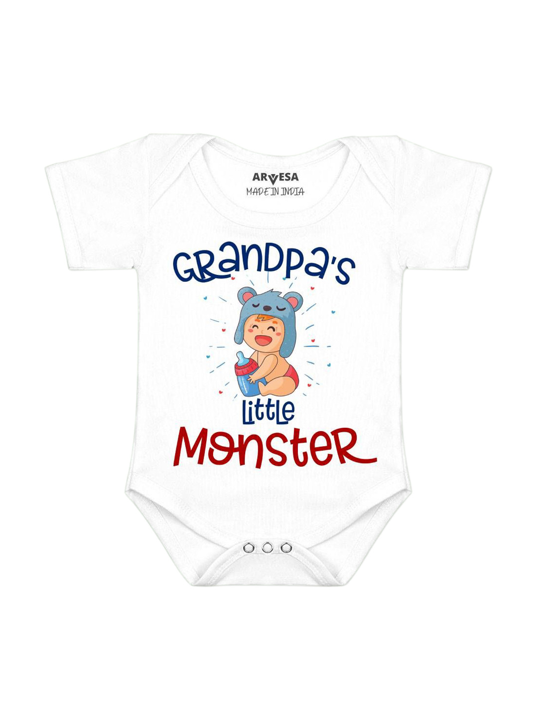 Arvesa Grandpa Little Monster Printed Bodysuit