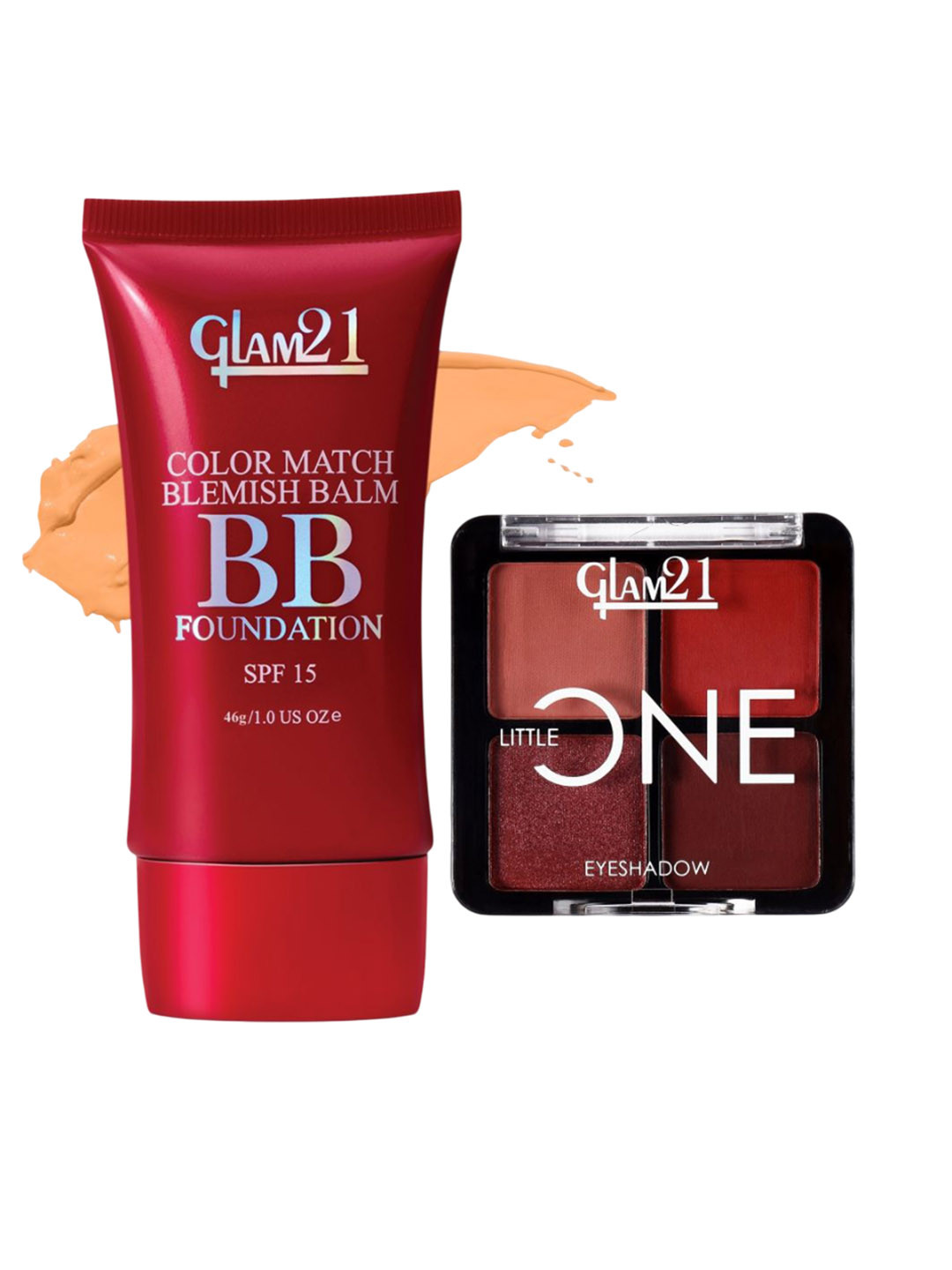 GLAM21Set Of 2 Little One Eyeshadow Palette-Under The Skin & BB Foundation- Medium Beige