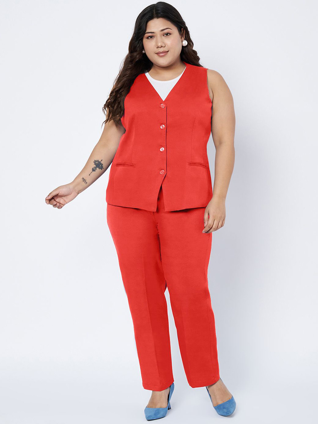 BRINNS Plus Size Waistcoat & Trouser Set