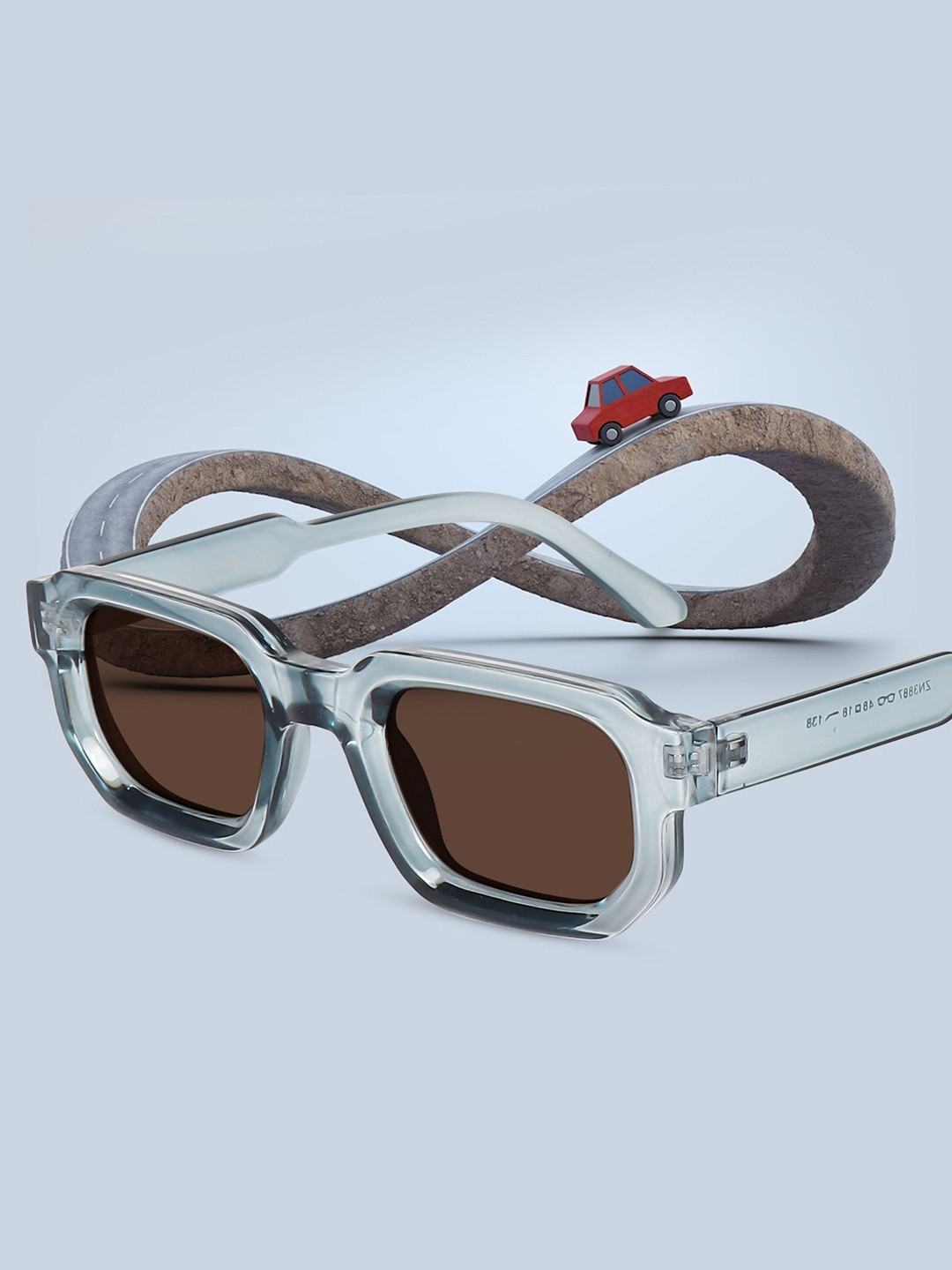 Peter Jones Eyewear Unisex Square Sunglasses with Polarised Lens 3887TBL