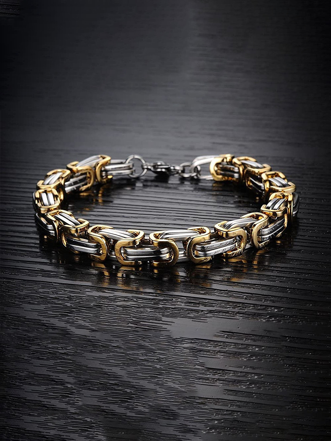 The Roadster Lifestyle Co Men Bracket Design Chain Link Bracelet