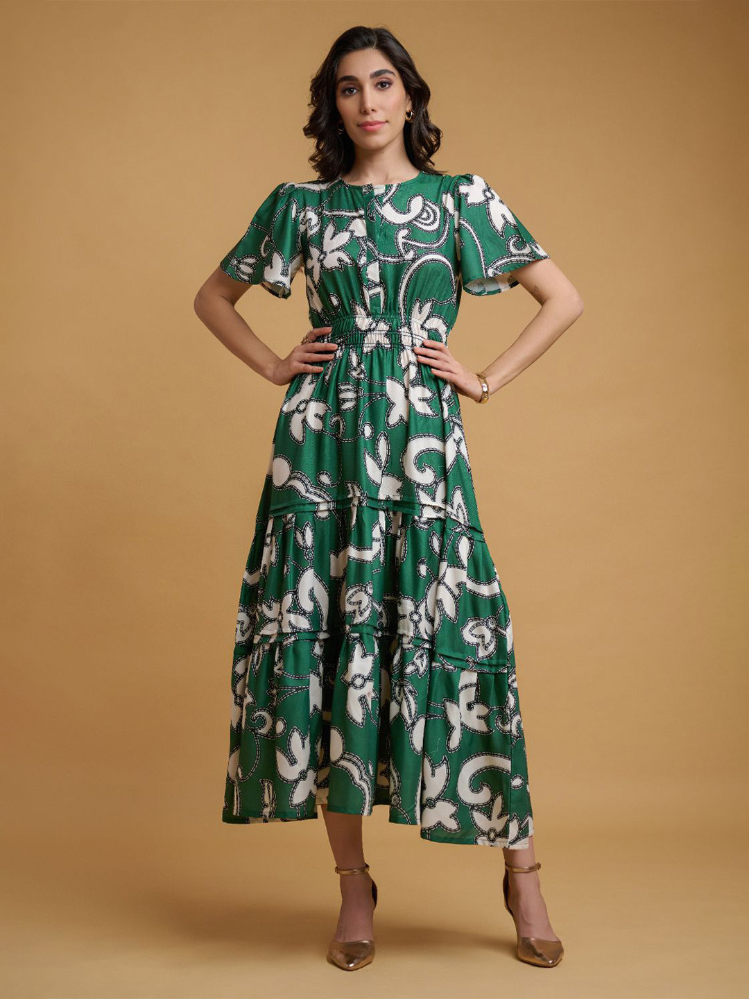 The Roadster Women Lifestyle Co Printed Short Regular Casual Dresses