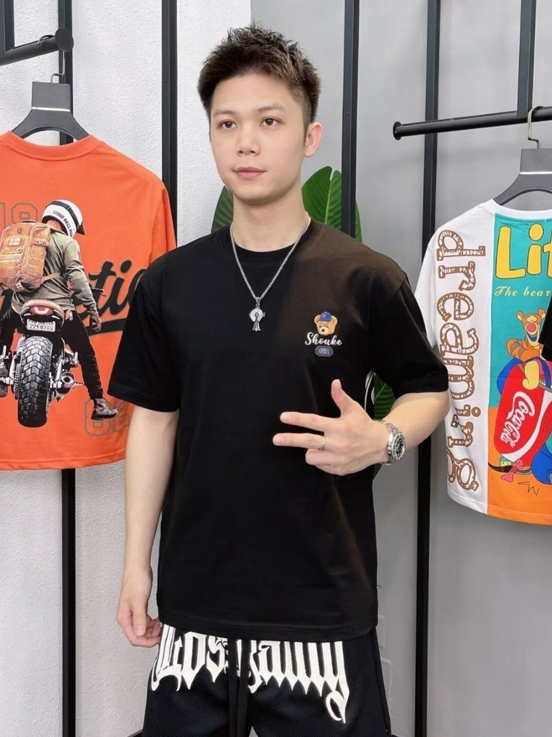 Graphic Printed Round Neck Cotton T-shirt