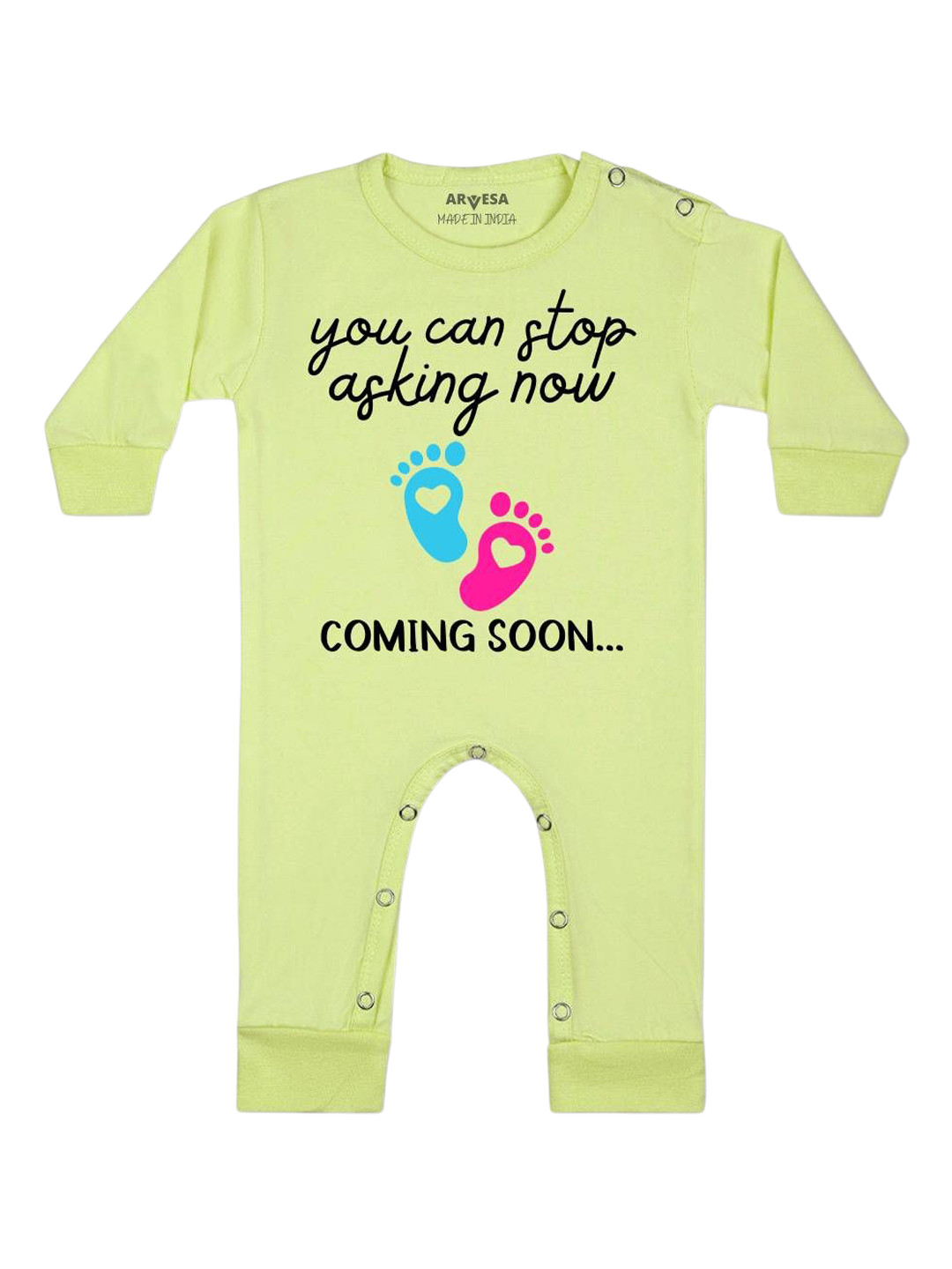 Arvesa You Can Stop Asking Now Coming Soon Printed Bodysuit