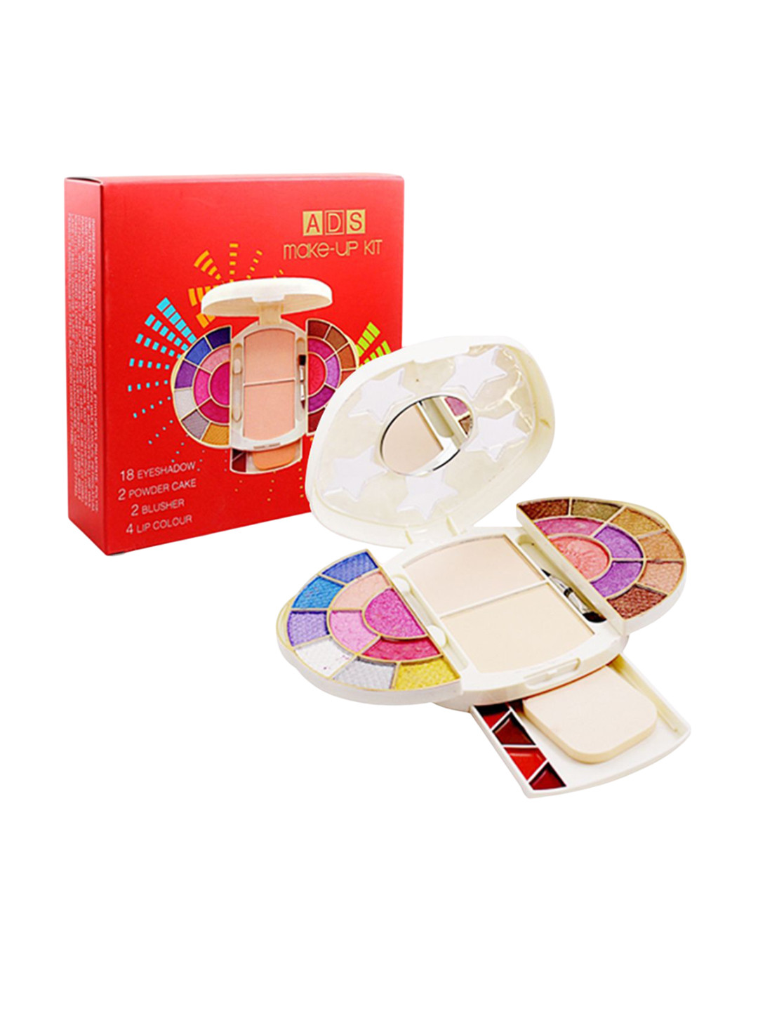 A.D.S Make Up Kit Includes 18 Eye Shadows & Palette, 4 Lip Colour - 45 g