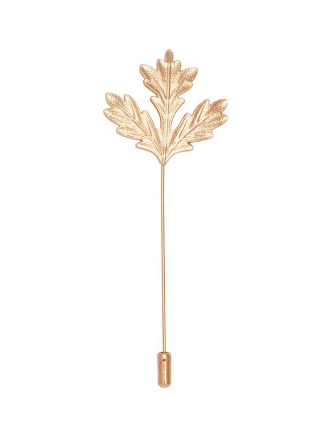The Tie Hub Winter Leaf Gold Lapel Pin Brooch