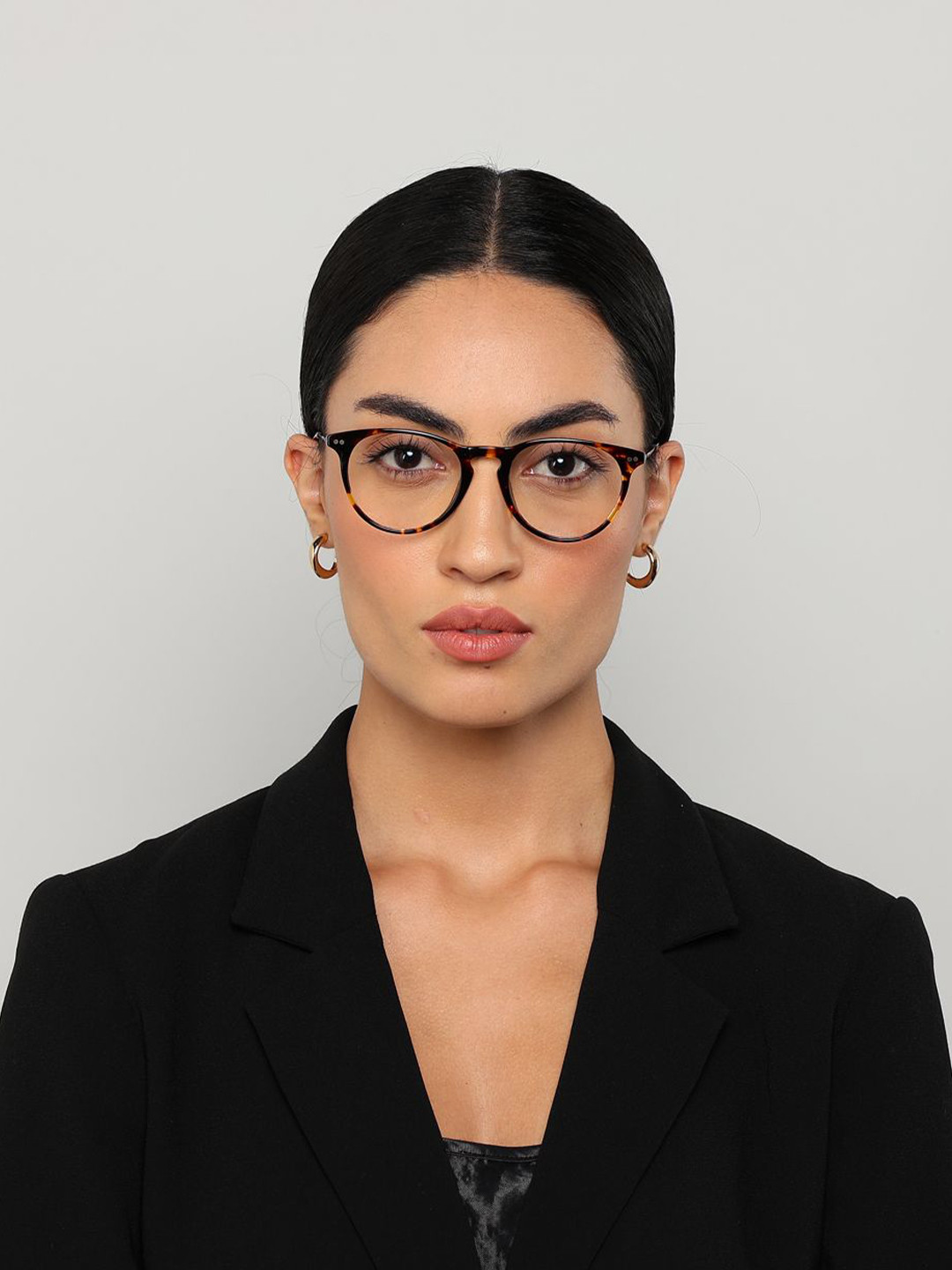Guy Laroche Women Tortoise Shell Full Rim Round Frames