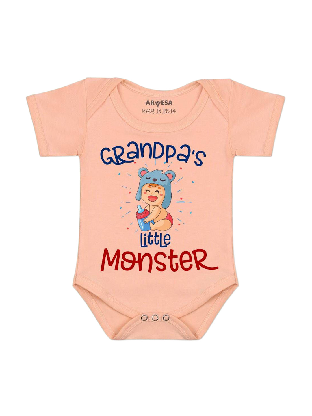 Arvesa Grandpa Little Monster Printed Bodysuit