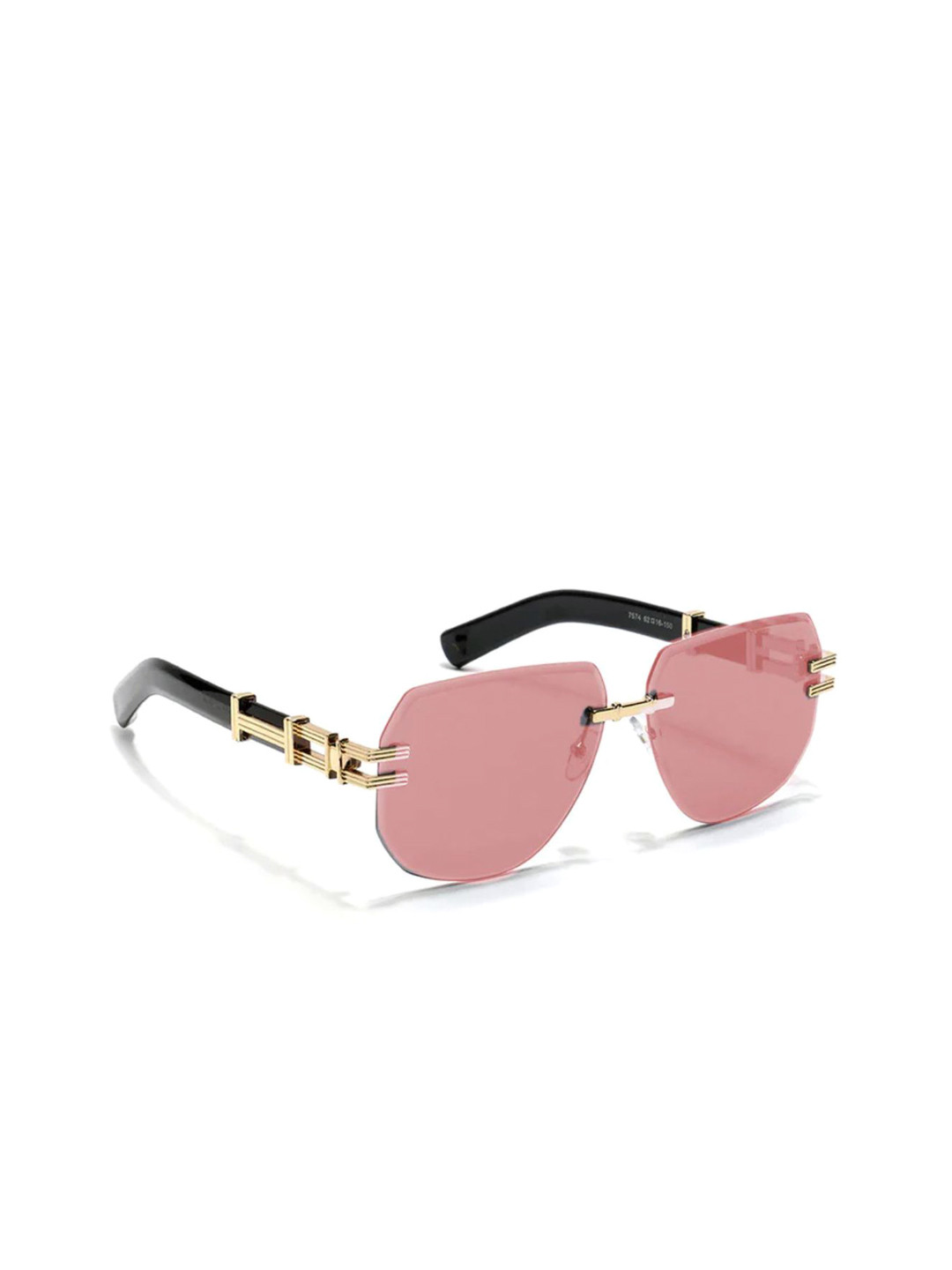 ZAADRAN Unisex Oversized with Polarised and UV Protected Lens Sunglasses Tbilisi Pink
