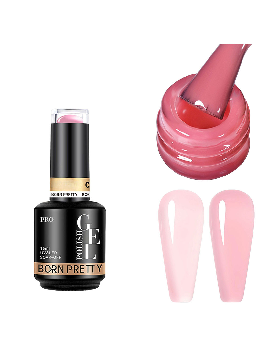 BORN PRETTY UV & LED Soak Off Long Lasting Gel Nail Polish - 15 ml - C004