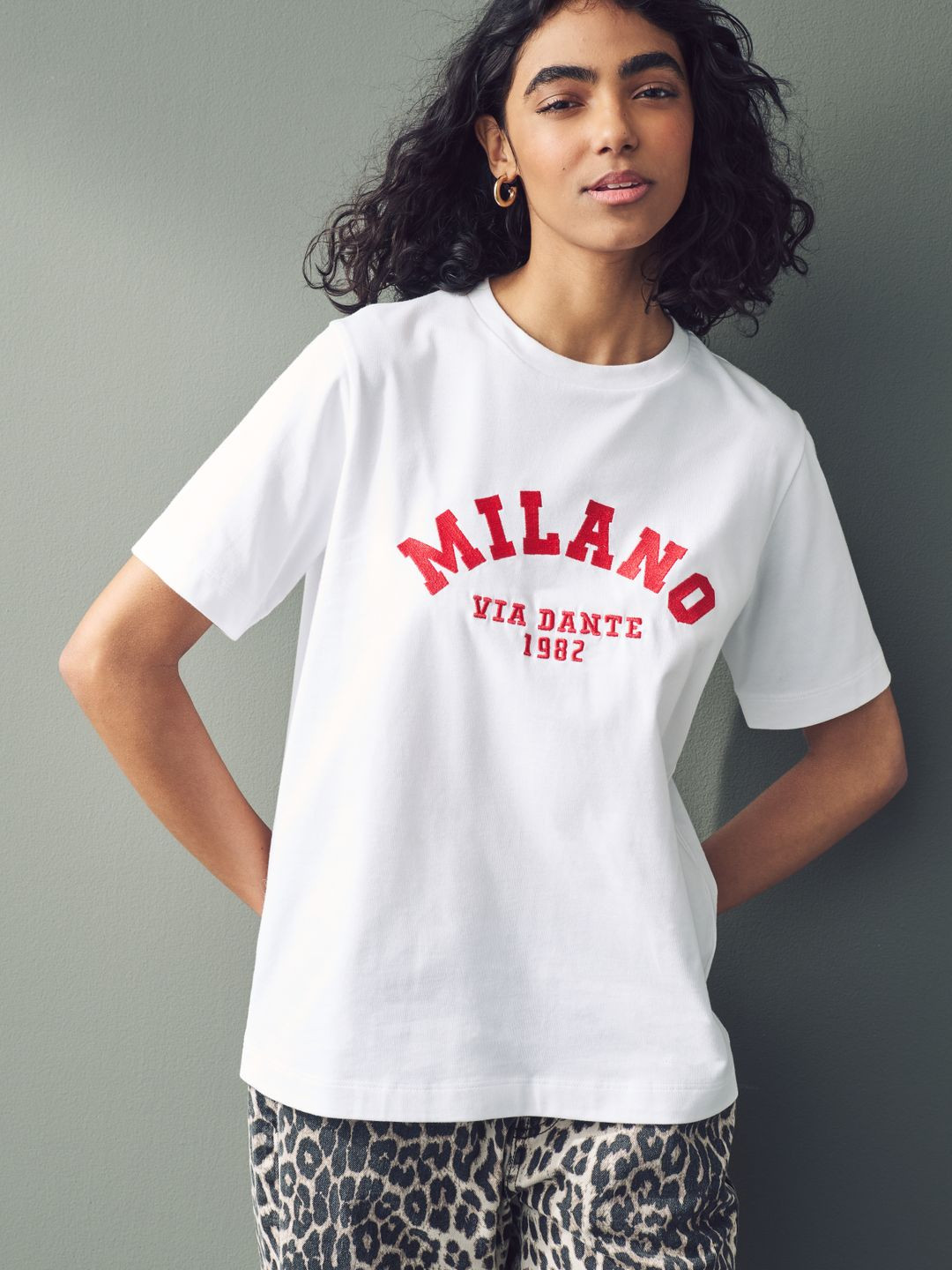 NEXT Typography Printed Pure Cotton T-shirt