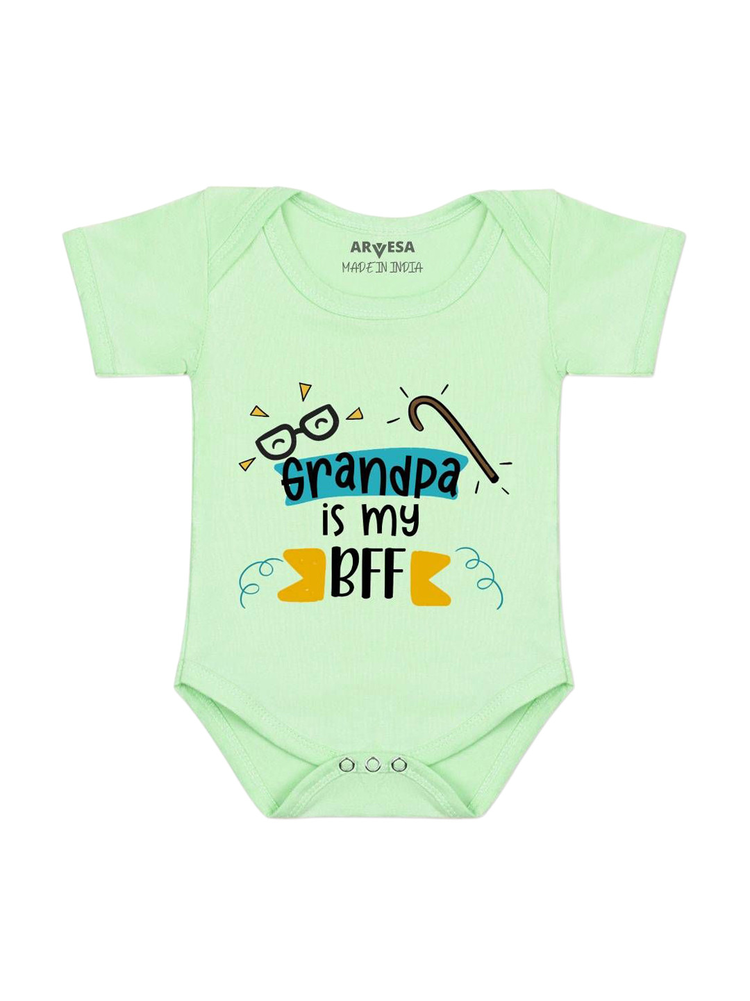 Arvesa Grandpa Is My BFF Printed Bodysuit