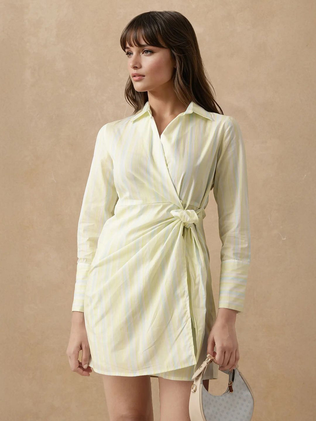 RAREISM Striped Formal Mini Dress