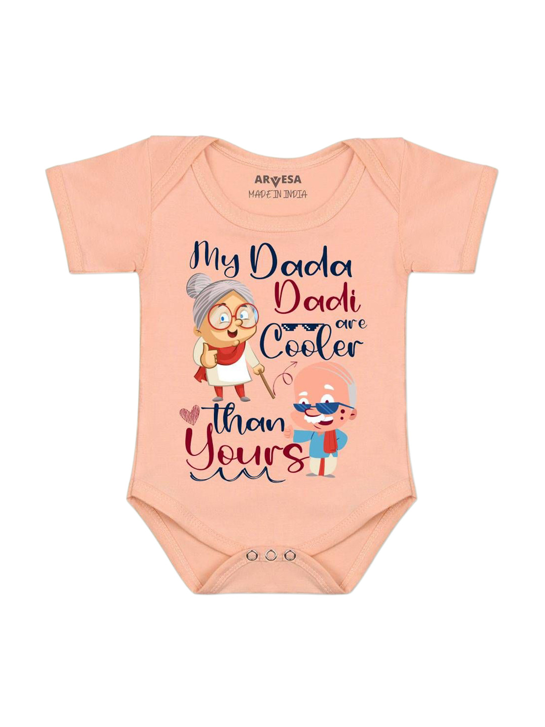 Arvesa My Dada Dadi is Cooler Printed Bodysuit