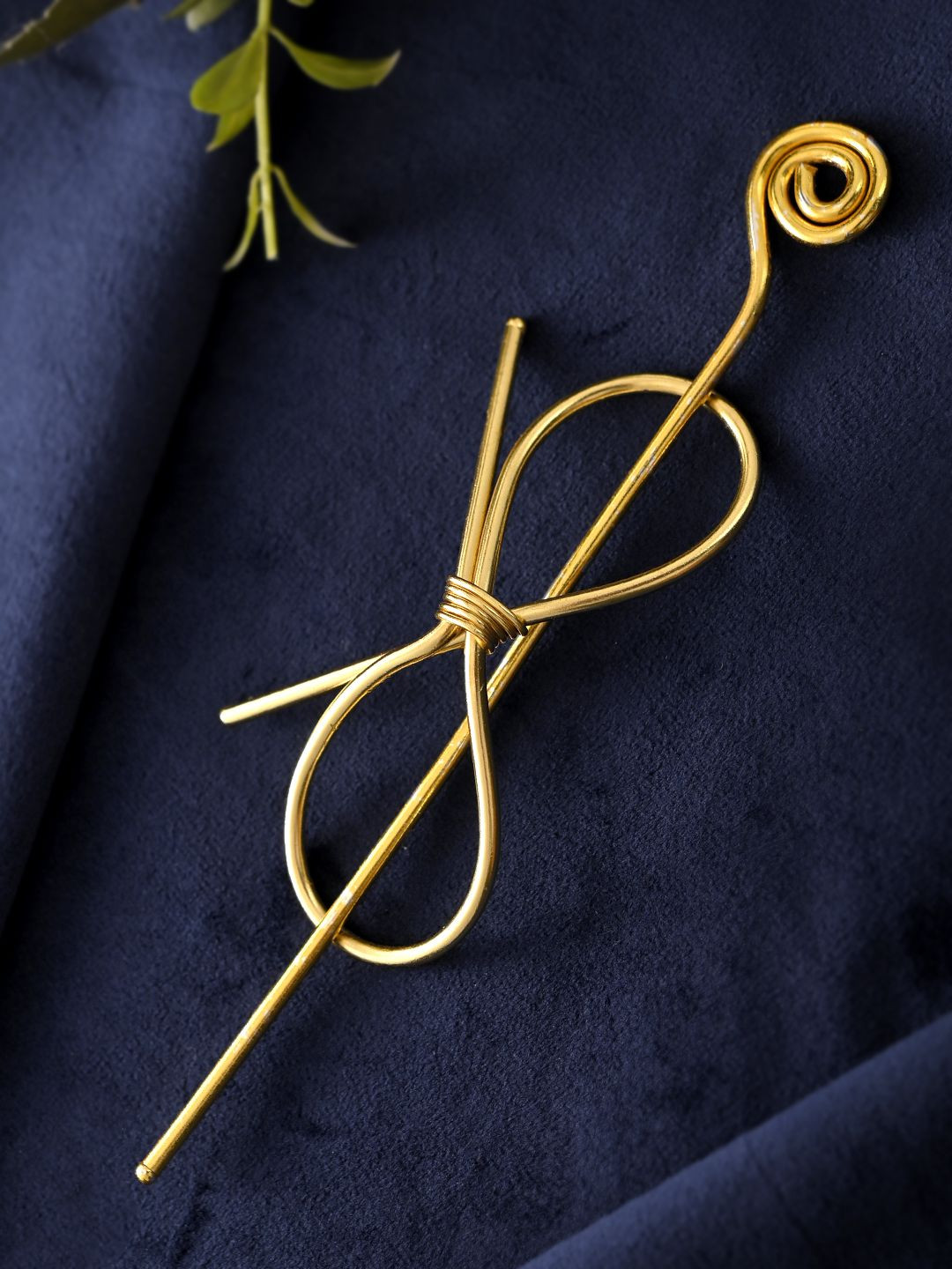 Silvermerc Designs Women Gold Spiral Wire Hair Accessory