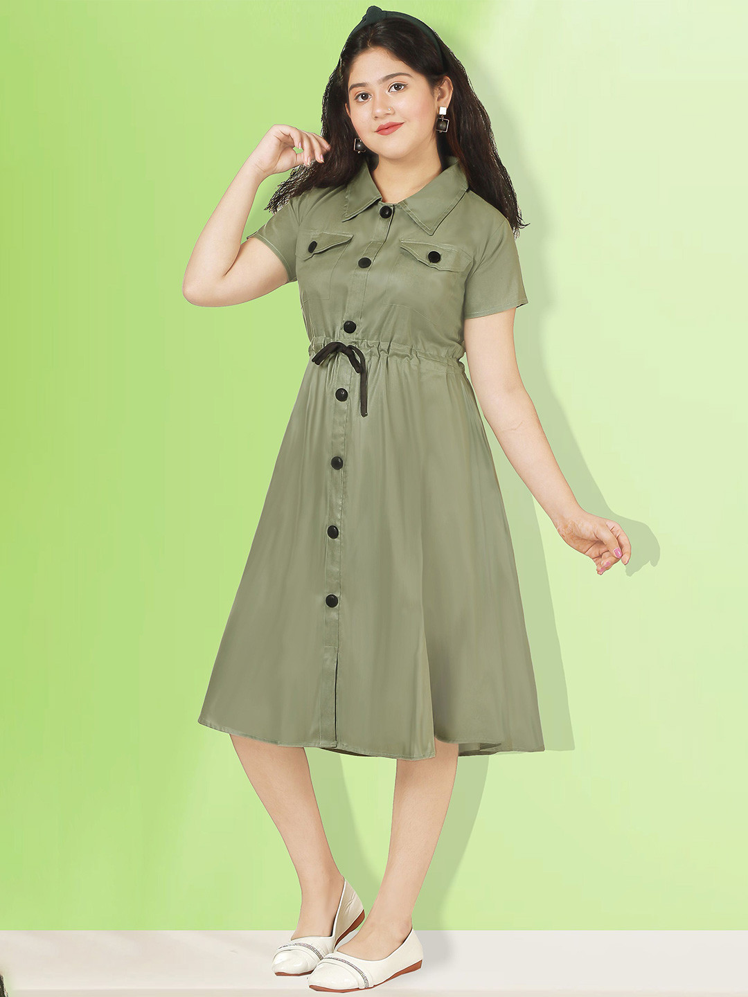 KAARIGARI Girls Sold A-Line Dress