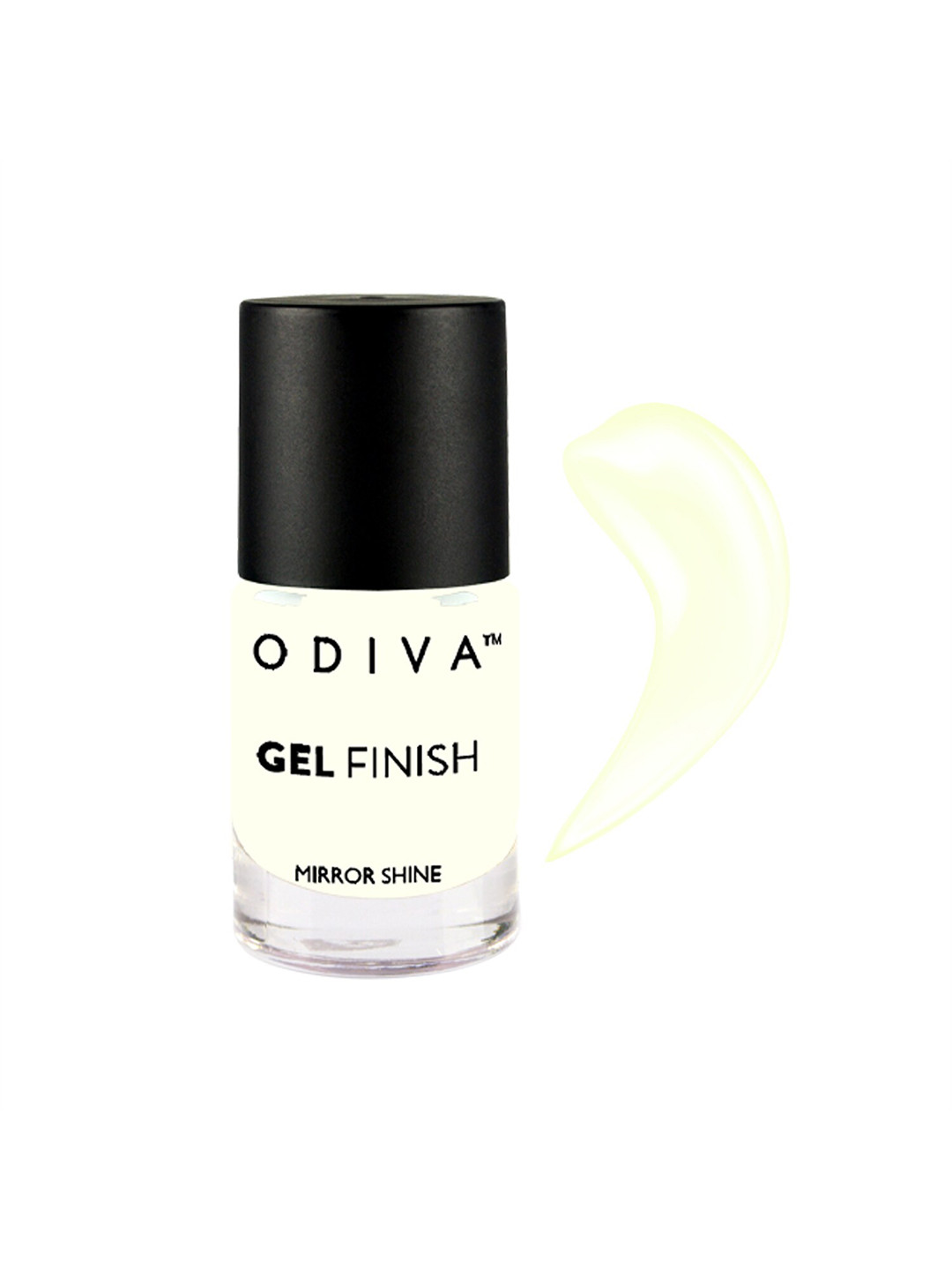 ODIVA Mirror Shine Gel Finish Long-Wearing Nail Polish 11ml - Base Coat White 12