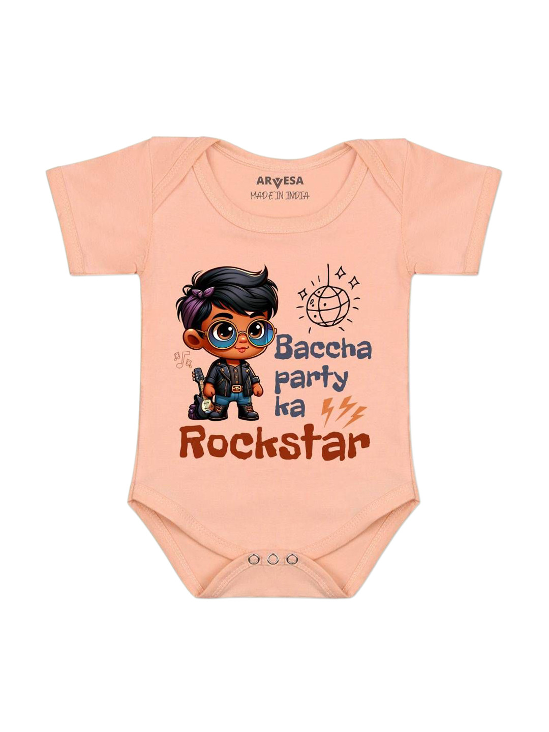 Arvesa Baccha Party Ka Rockstar Printed Bodysuit
