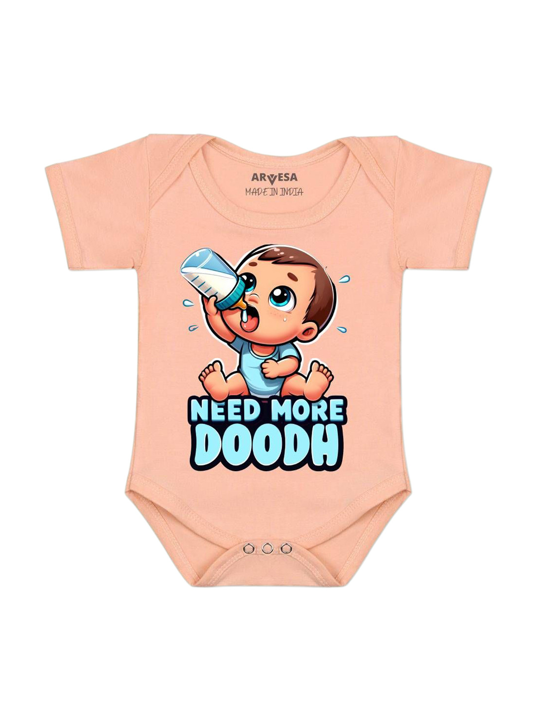 Arvesa Need More Doodh Printed Bodysuit