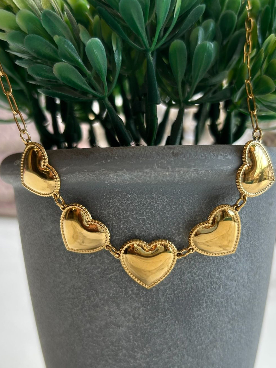 Amossh 18k Gold Plated Waterproof Adva Necklace