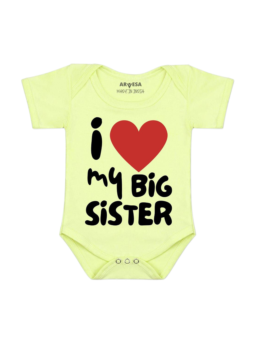 Arvesa I love My Big Sister Printed Bodysuit