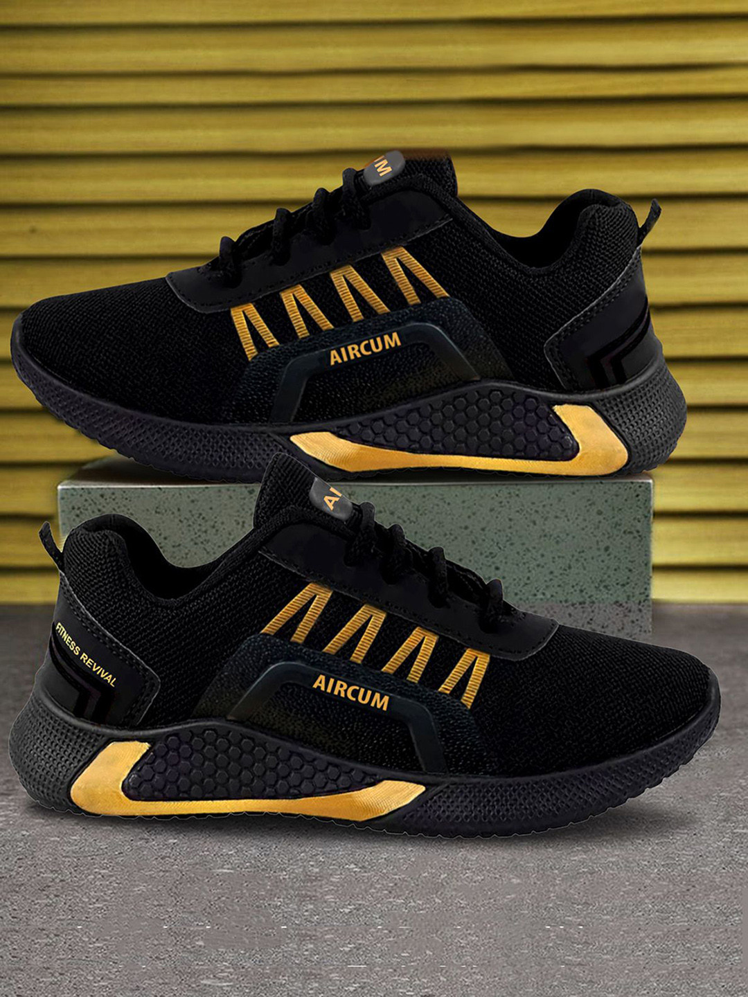 Aircum Men Round Toe Lace-Ups Lightweight Sneakers