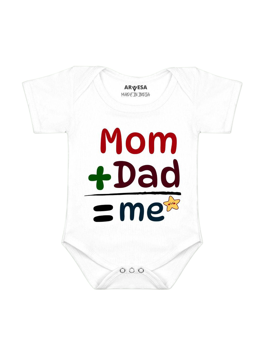 Arvesa Mom and Dad Printed Bodysuit