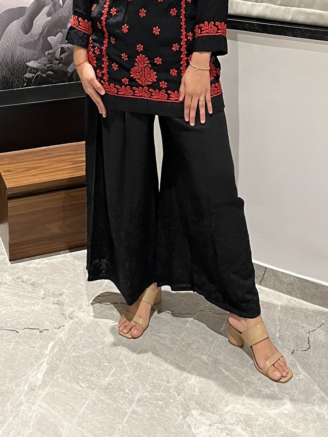 Everything In Chikankari Women Ethnic Motifs Embroidered Ethnic Palazzos