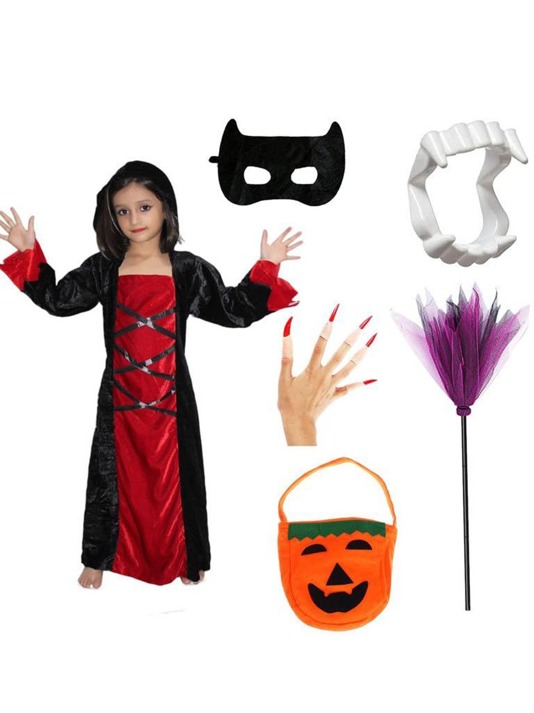 Kaku Fancy dresses Girls Witch Costume