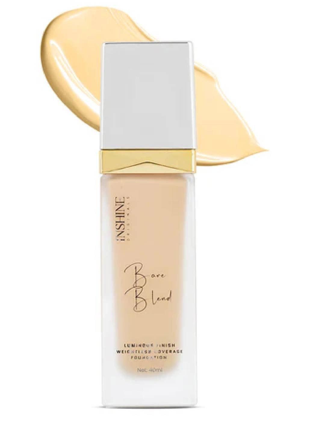 Inshine Bare Blend Long Lasting Liquid Foundation - 40 ml - Warm Nude - 02