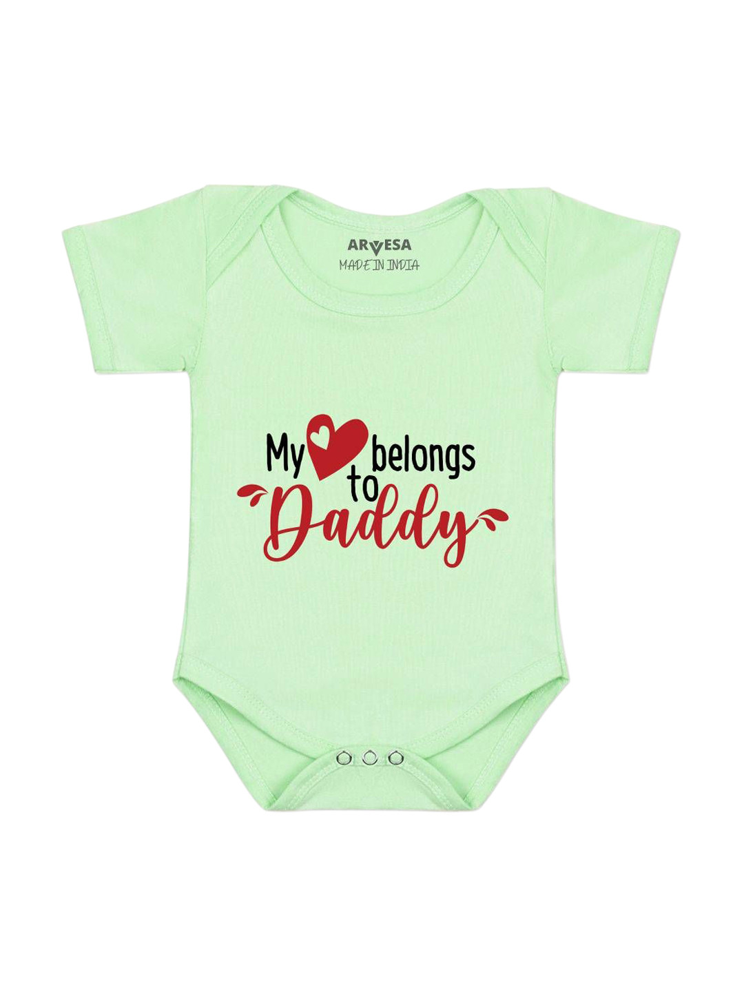 Arvesa Papa First Birthday With Me Printed Bodysuit