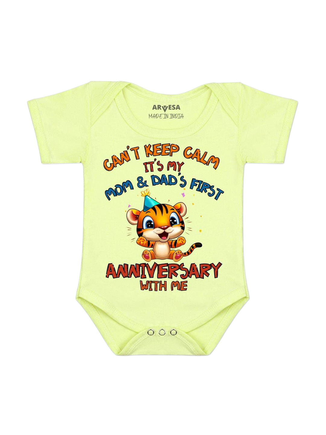 Arvesa Mom & Dad Anniversary With Me Printed Bodysuit