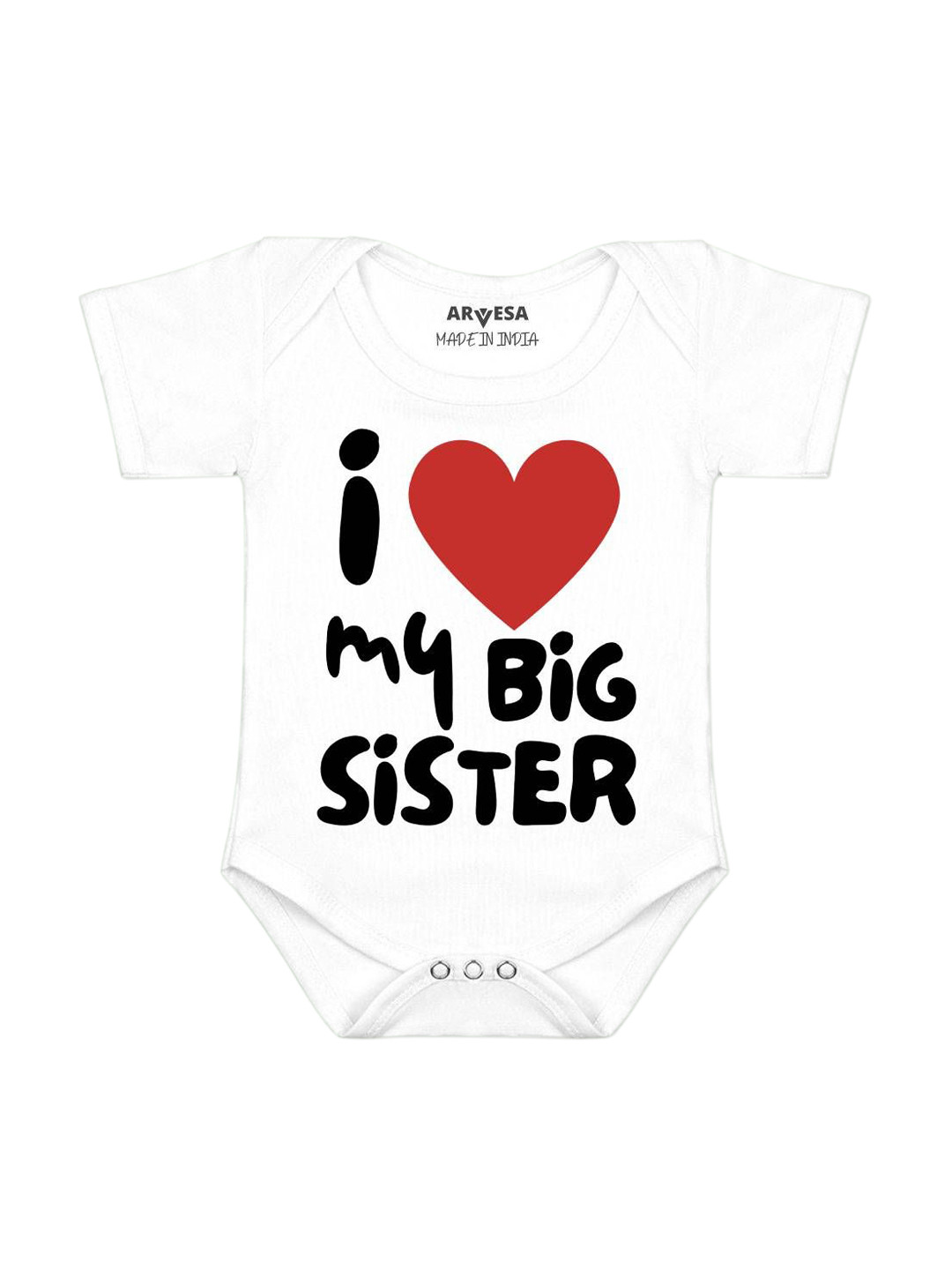 Arvesa I love My Big Sister Printed Bodysuit