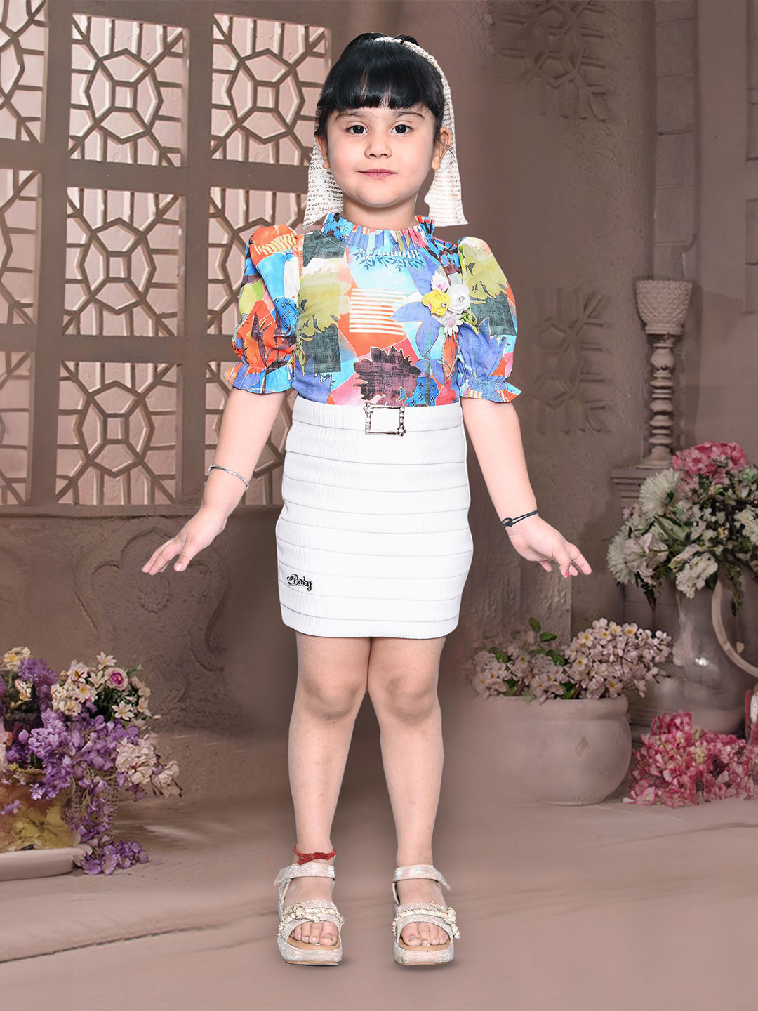 Little Needle Girls 1 Floral Print Sheath Dress