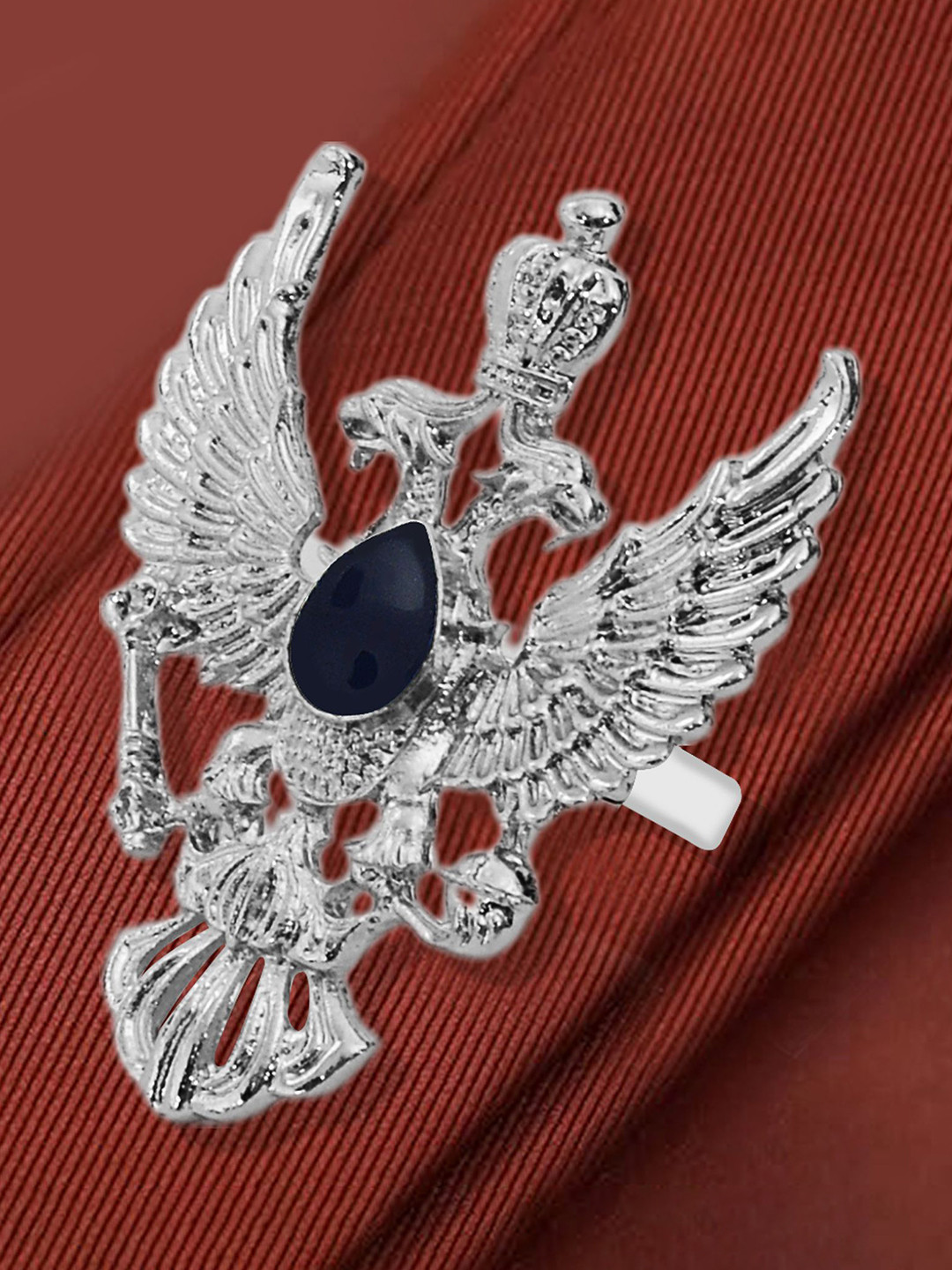 Curren Men Real Stones Studded Tie Clip Statement Brooch