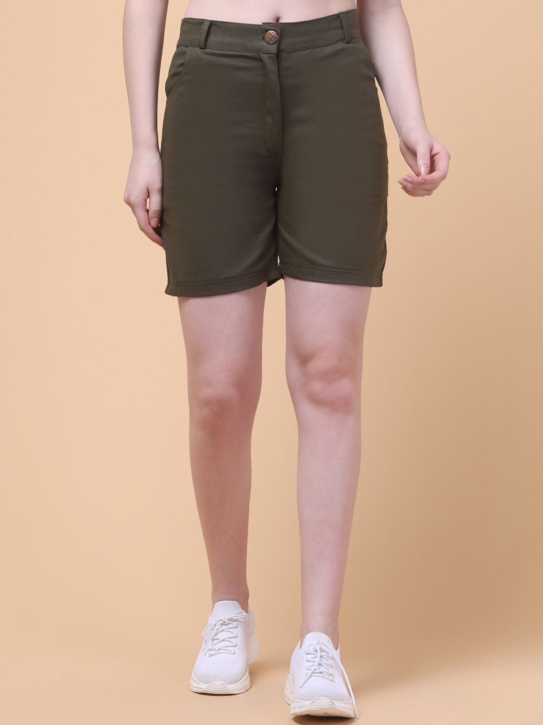 Charitra Women Solid Printed Shorts