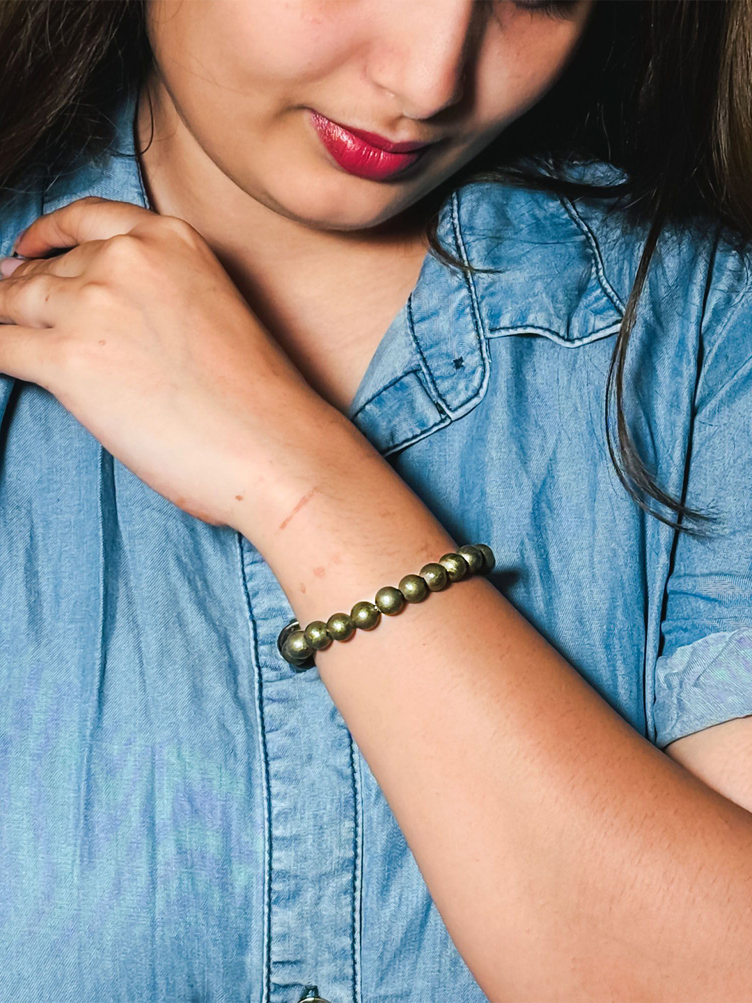 INARI SHINES Women Natural Pyrite Stone Bracelet