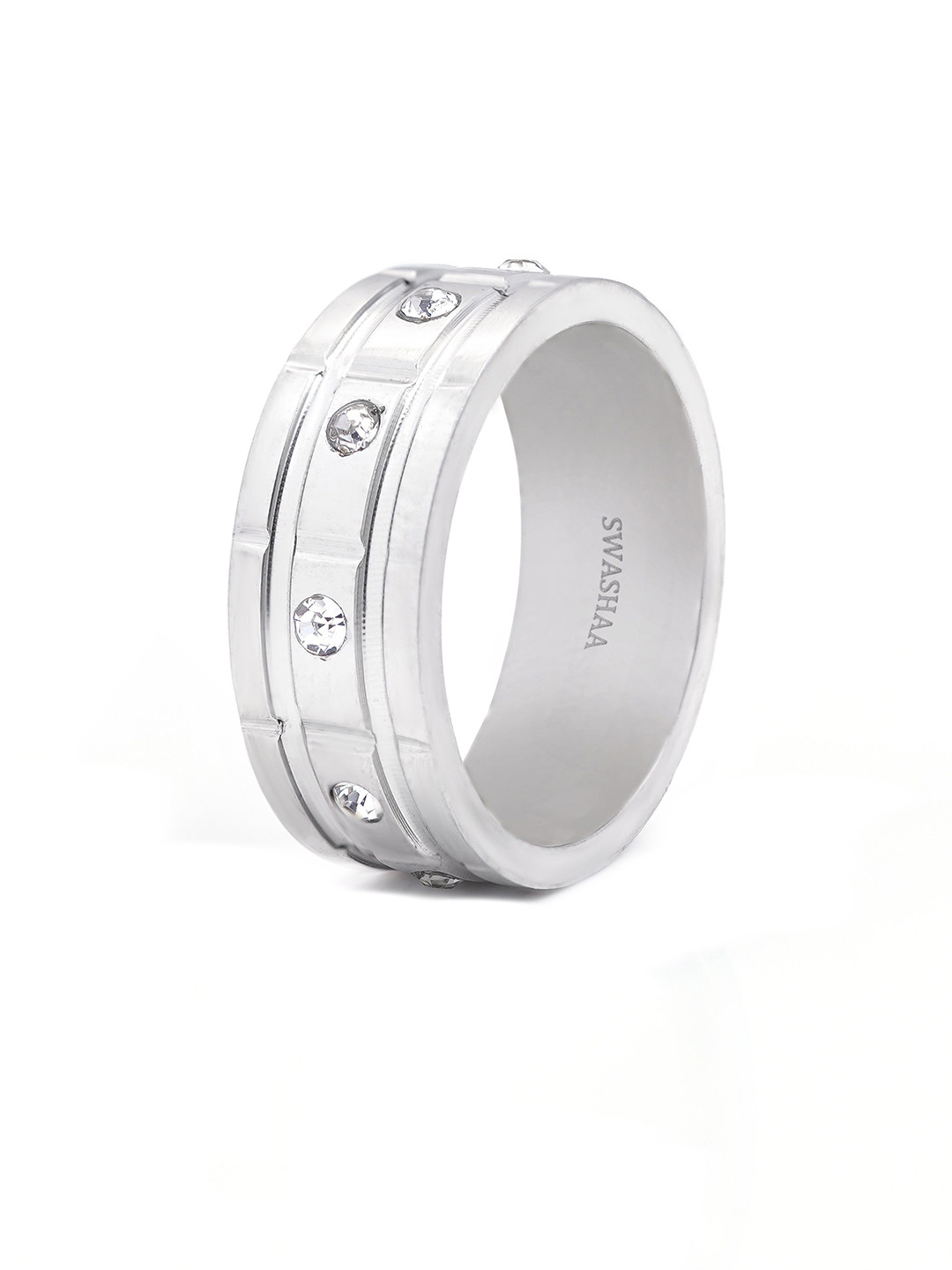 SWASHAA Men Zephyr Silver Ring
