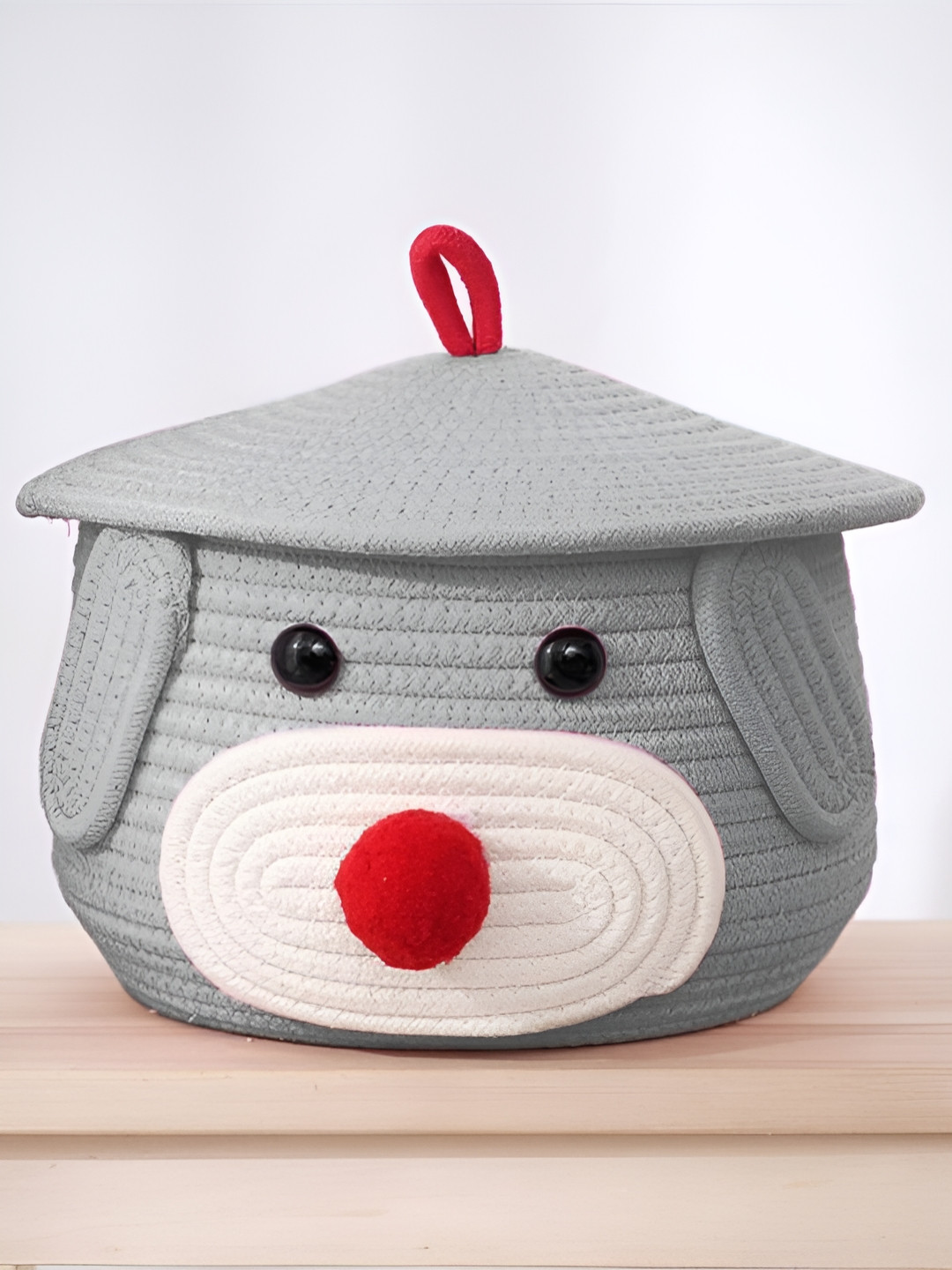 RADECOR Grey Tote Basket Bamboo Jewellery Organisers